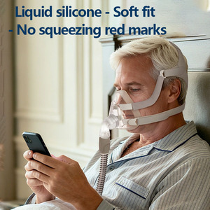 <span class=keywords><strong>Mascarilla</strong></span> <span class=keywords><strong>CPAP</strong></span> F20 de Tamaño Grande para Toda la Cara con Correas para la Cabeza, <span class=keywords><strong>Mascarilla</strong></span> <span class=keywords><strong>CPAP</strong></span> de Silicona Cómoda, Juego Completo para Cuidado en el Hogar, Dormir Mejor - Product Image 4