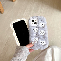 Coques de téléphone en peluche mignonne avec protection antichoc pour iPhone 17 16 Pro Max Coques de téléphone portable pour iPhones 15 Pro Max