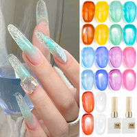 ZRKGEL Fournisseur d'usine professionnel Vente en gros OEM 10 couleurs Vernis à ongles gel effet miroir transparent brillant DIY