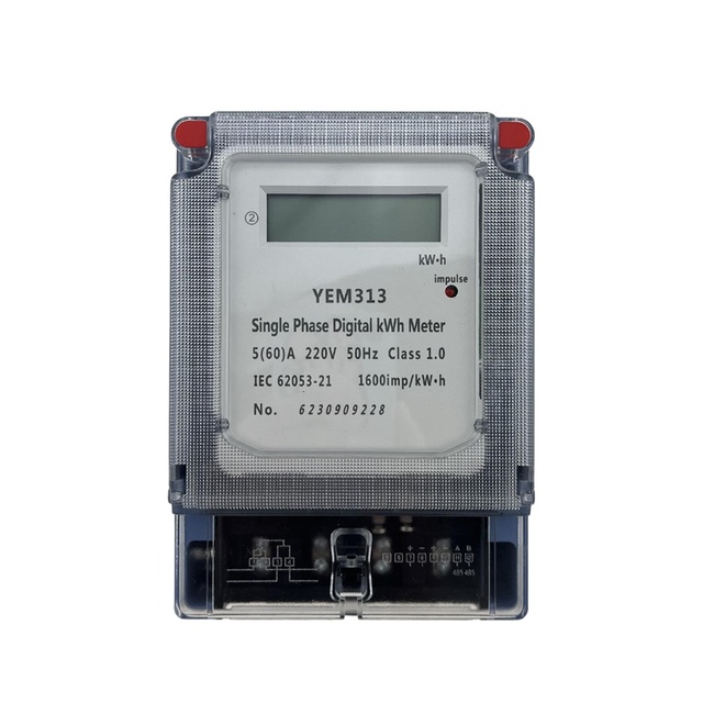 Miniature Navigation Display LCD Digital Power Meter Electric Meter Easy DIN Rail Installation Single Phase KWH Meter
