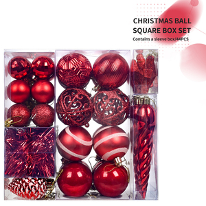 Venta caliente de buena calidad impermeable Navidad Bolas de plástico decorativas fiesta pintada BOLA DE Navidad - Product Image 2