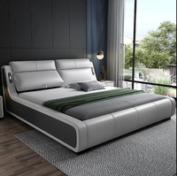 Camas Modernas de Lujo con Base de Madera Sólida, Diseños de Camas King Size, Camas Multifuncionales con Tapicería