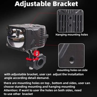 Feux de brouillard mini LED pour moto Sanvi S15, projecteurs 12V-24V 6000K 33W-58W, garantie 12 mois, projecteur auxiliaire