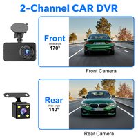 Caméra embarquée double objectif FHD 1080P 170° à succès commercial °   Enregistreur grand angle avec capteur G, garantie 1 an