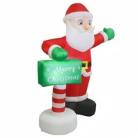 Logo gonflable de Noël, moule à air, boîte aux lettres, ornement Père Noël, décoration de fête en plein air, cour, décoration pour les fêtes