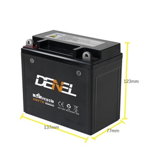 Batterie de démarrage pour <span class=keywords><strong>moto</strong></span>/scooter DENEL 6MF7E 12V 7Ah AGM au plomb-acide - Remplacement économique - Product Image 4