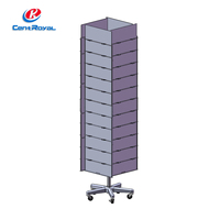 Étagère rotative personnalisée en bois/MDF pour chaussettes avec crochets pour usage commercial moderne