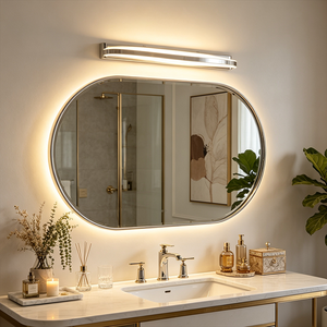 Modern Stainless Steel Indoor LED Wall <b>Light</b> <b>for</b> Home <b>Bathroom</b> Mirror Vanity 2700K Warm White Wall-Mounted 3-Year Warranty - Product Image 5