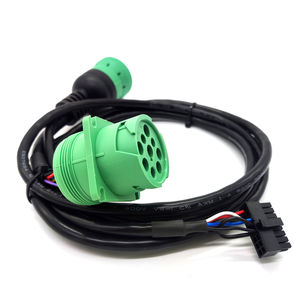9Pin J1939 Typ 2 Stecker an J1939 Typ2 Buchse und DB 15Pin Kabel 90 Grad ELD Kabel J1939 zu OBD2 Kabel - Product Image 5