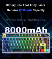 AULA NOVA 75 Nuevo Teclado Mecánico Inalámbrico Tri-Modo con Pantalla Inteligente de Plástico Personalizable RGB, Ergonómico, Batería de 4000 mAh