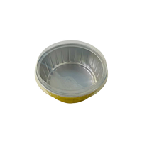 Gobelets de cuisson jetables en aluminium de 125 ml, résistants au four, pour mini-gâteaux, contenants de cuisson à domicile, avec couvercles en aluminium de qualité alimentaire écologiques