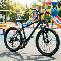 Bicicleta de Montaña Worldcycle HLC24030 de 26 Pulgadas, Color Negro Mate, Aluminio 6061, BMX para Niños, Frenos de Disco, Una Velocidad, Cuadro Personalizado