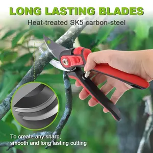 SUNSHINE Gardening Hand Pruner Pruning Scissors Sharp Resistant Precision 8 Inch Garden Pruning Shears Tree Trimmer Hand Pruner