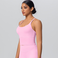 Soutien-gorge de sport léger personnalisable pour femme, effet seconde peau, sans armatures, rembourré, pour le yoga, le fitness et la gym