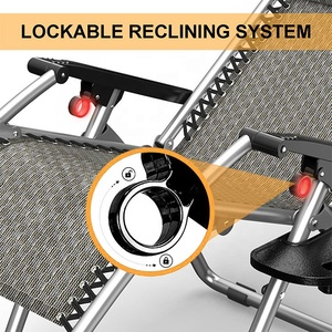 Silla Plegable Reclinable de Gravedad Cero <span class=keywords><strong>para</strong></span> Jardín, Playa o Césped, con Reposabrazos, <span class=keywords><strong>para</strong></span> Descanso Individual - Product Image 4
