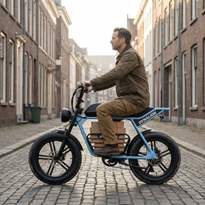 <span class=keywords><strong>Vélo</strong></span> <span class=keywords><strong>électrique</strong></span> rétro 48V avec frein à disque hydraulique, E-bike Scrambler pour la livraison urbaine et les trajets quotidiens - Product Image 4