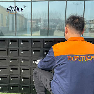 CHNSMILE Nouveau Style Encastré 60 Portes Boîte <span class=keywords><strong>aux</strong></span> <span class=keywords><strong>Lettres</strong></span> Noire Extérieur Appartement Boîtes <span class=keywords><strong>aux</strong></span> <span class=keywords><strong>Lettres</strong></span> - Product Image 5