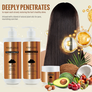Shampooing et après-<span class=keywords><strong>shampoing</strong></span> hydratant à l'argan de haute qualité pour la réparation des cheveux, produit capillaire de marque privée - Product Image 5