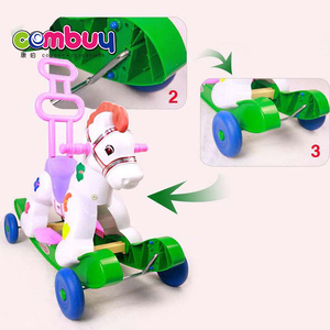 Multifonction en plastique bébé enfants <span class=keywords><strong>cheval</strong></span> <span class=keywords><strong>à</strong></span> <span class=keywords><strong>bascule</strong></span> avec roues - Product Image 3