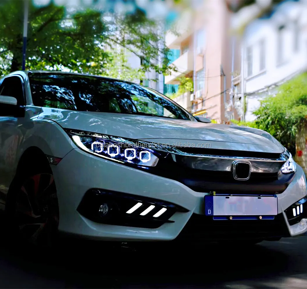 Автомобильные системы освещения светодиодные фары для кузова автомобиля Белый светодиодный дополнительный свет для HONDA CIVIC 2016 передний свет