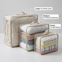 Sac à fermeture éclair en PVC polyvalent, transparent, pour le rangement à domicile, les voyages, le camping, imperméable, durable, estampage à chaud, réutilisable, taille personnalisable