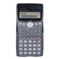 Calculatrice scientifique numérique multifonctionnelle pour étudiants, 240/401 fonctions, 12 chiffres, 2 lignes LCD, en plastique, à piles, robuste