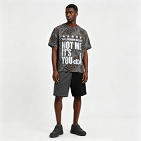T-shirt vintage slim pour hommes avec motif léopard argenté et logo simple, haute qualité, vente en gros, personnalisable