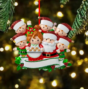 Pendentif de Noël en résine DIY, motif Mère Noël mignonne et chaleureuse, pour enfants, lumineux, étanche, haute qualité, pour la fête de Noël - Product Image 5