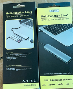 Station d'accueil 7 en 1 en alliage d'aluminium type c <span class=keywords><strong>USB</strong></span>-C vers HDMI USB3.0 2xUSB2.0 SD TF PD concentrateur <span class=keywords><strong>usb</strong></span> de charge - Product Image 6