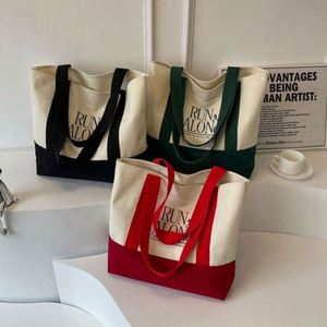 Custom with Printed Logo Pocket and Zipper Shoulder Length Handle <b>Medium</b> Shopping Classic Cotton Canvas <b>Tote</b> <b>Bag</b> - Product Image 1
