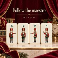 Set Ubin Mahjong Amerika Bertema Nutcracker Natal Mewah dari Akrilik 160Pcs dengan Penari Balet, Mahkota, Jam, dan Kuda Goyang