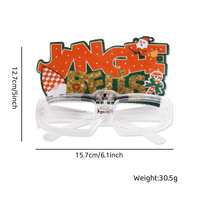 Lunettes fantaisie populaires avec slogan de Noël et impression lumineuse, idéales pour les fêtes de Noël des enfants, accessoire de déguisement et souvenir