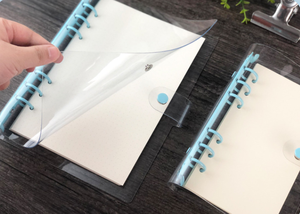 Ins phong cách dễ thương đơn giản <span class=keywords><strong>Internet</strong></span> người nổi tiếng A6 máy tính xách tay PVC tay sổ cái trường hợp trong suốt mềm da Loose-Leaf A5 nộp hồ sơ sản phẩm - Product Image 3