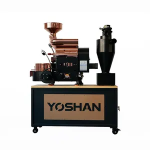 Yoshan 1公斤干燥机和商用1千克焙烧机气体小型家用咖啡焙烧机，带研磨机