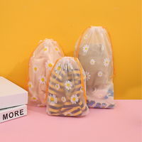 Sacs en plastique à cordon personnalisés avec logo, sacs d'emballage cadeau réutilisables en PE givré imperméables, vente en gros, sacs de rangement pour vêtements