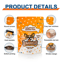 Sacs en plastique pour aliments pour animaux de compagnie (chiens et chats) de 1 kg, 2 kg, 3 kg, 5 kg, avec logo personnalisé, biodégradables, à fond plat et fenêtre, fabriqués par le producteur