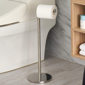Cross-border Iron Modern Vertical Paper Towel Rack Kitchen Bathroom Toilet Paper Rack <b>Removable</b> Floor Roll - Product Image 4