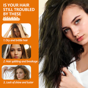 Crema Capilar de Queratina 100% Natural y Orgánica OEM, Tratamiento Nutritivo para Cabello Seco y Dañado, Ingredientes Herbales Veganos, Refrescante - Product Image 4