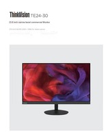 Nouvel écran professionnel Lemovo TE24-30 de 23,8 pouces IPS FHD noir avec fréquence de rafraîchissement de 60 Hz, ports VGA/ pour ordinateur portable/PC
