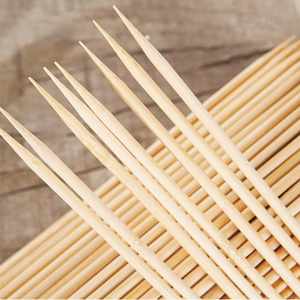 Brochettes en bois jetables biodégradables résistantes à la chaleur en gros 4*400mm pour kebab barbecue - Product Image 2