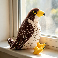 Jouets en peluche personnalisés super mignons : Faucon et perroquet, rembourrés en coton PP, souvenirs du zoo, vente en gros