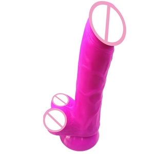 بيع جيد 8 بوصة قضيب مطاطي للبالغين النساء الرجال كوب شفط قوي اليد الحرة سيليكون القضيب - Product Image 2