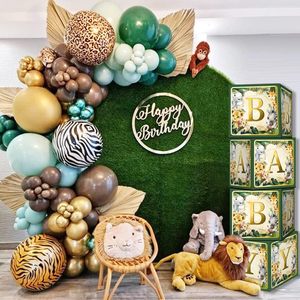Jungle King Theme Lush Green Party Decor <strong>Boxes</strong> Blocks <strong>Safari</strong> Baby Shower Decorations Letter <strong>Boxes</strong> for Gender Reveal Party - Product Image 2