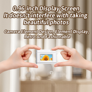 กล้องดิจิตอลย้อนยุค 1080P ขนาด 0.96 นิ้ว พร้อมสายคล้องคอแบบนาโน กล้องวิดีโอขนาดเล็กสไตล์วินเทจสำหรับเด็ก เซ็นเซอร์ภาพ CMOS รองรับ MicroSD - Product Image 2