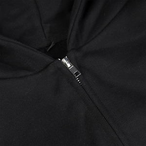 Sudadera con capucha y cremallera con estampado de letras bordadas de rizo de invierno para hombre, 100% algodón, transpirable, respetuoso con el medio ambiente - Product Image 4