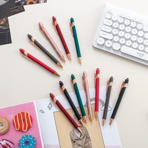 Stylo à bille en métal capacitif multifonction 2 en 1 personnalisé promotionnel avec logo gravé pour écran en aluminium stylet stylo en or rose - Product Image 3