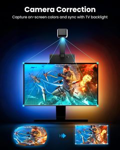 <b>Smart</b> RGB LED Strip <b>Lights</b> Compatible Bluetooth/WiFi App Music Sync for 55-65 Inch Black Alexa Google Home Integration - Product Image 4