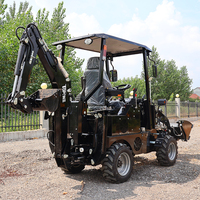 Mini Caricatore Frontale Elettrico TOPONE con Capacità di Carico di 500kg, Piccolo Caricatore per Agricoltura e Giardinaggio, Mini Escavatore Elettrico