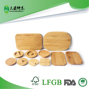 Customizable <b>bamboo</b> and wood lids, square sealing silicone ring food storage <b>container</b> lids, glass and stainless steel lunch - Product Image 5