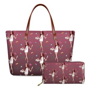 Carino leggero cartone animato infermiera Medicine borse e borse da <span class=keywords><strong>donna</strong></span> Casual a tracolla con <span class=keywords><strong>portafoglio</strong></span> lungo in pelle sintetica <span class=keywords><strong>rosa</strong></span> - Product Image 5